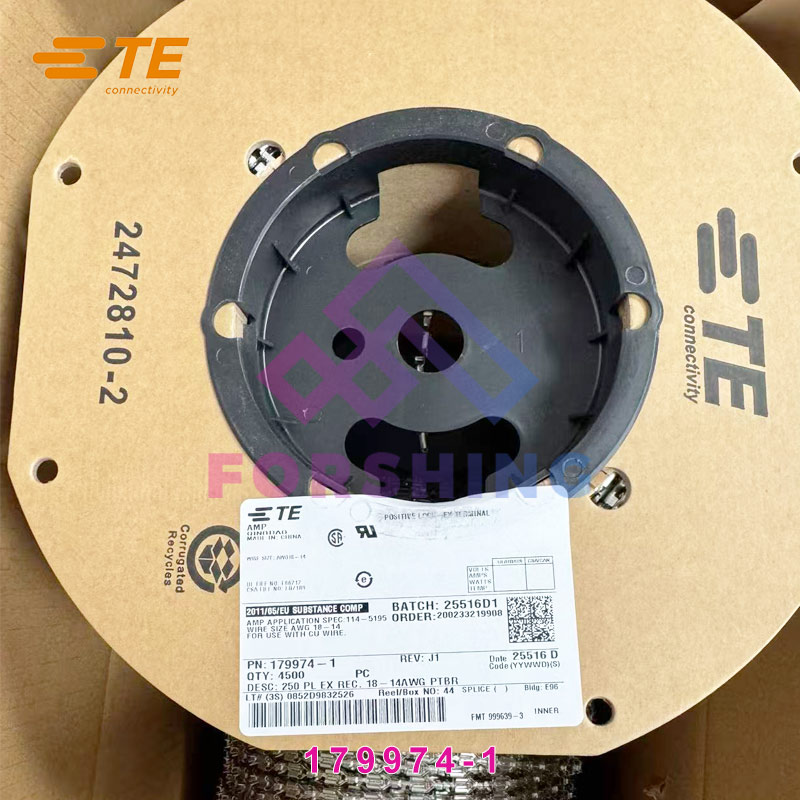 TE Connectivity 179974-1 Positive Lock 250 female quick disconnect terminal 6.35mm for 18–14 AWG wire